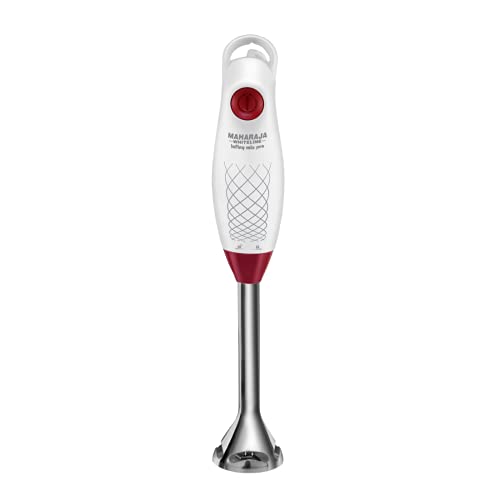 Maharaja Whiteline HB-124 Hand Blender, 175W (White, 1 Jar)