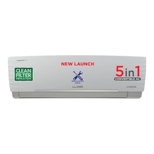 Lloyd 1.5 Ton 3 Star Inverter Split AC (5 in 1 Convertible,...