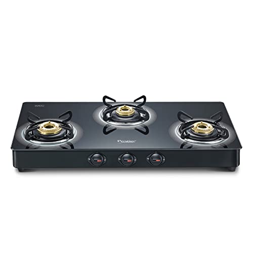 Prestige Royale Plus Schott Glass 3 Burner Gas Stove, Manual...
