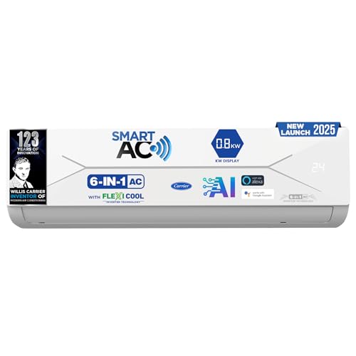 Carrier 1 Ton 3 Star Wi-Fi Smart Flexicool Inverter Split AC...