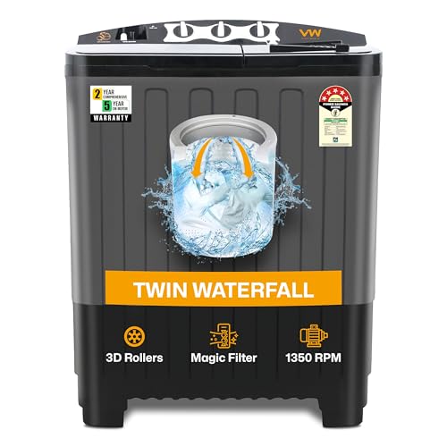 VW 7.5 kg 5 Star Aqua Spin Semi Automatic Top Load Washing...