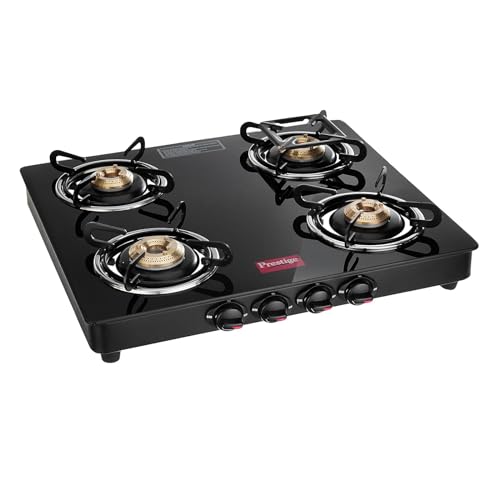 Prestige Marvel Glass Top 4 Burner Gas Stove, Manual...