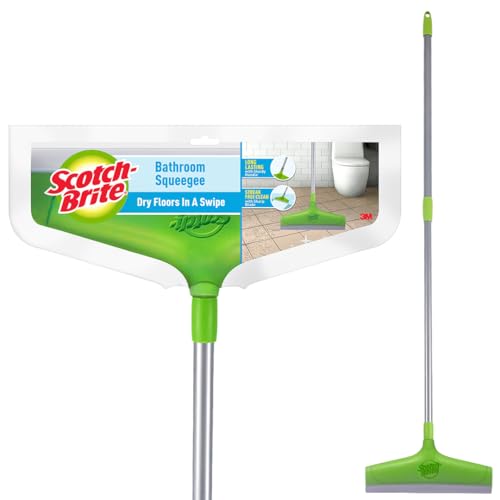 Scotch-Brite Bathroom Squeegee Plastic Wiper With Telescopic...